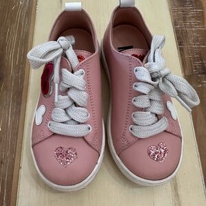 Moschino pink leather sneakers 25